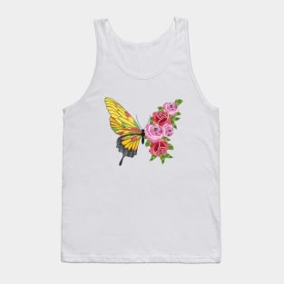 Floral Butterfly Art Tank Top